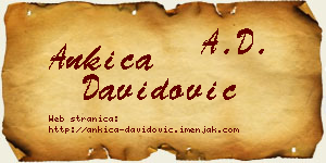 Ankica Davidović vizit kartica